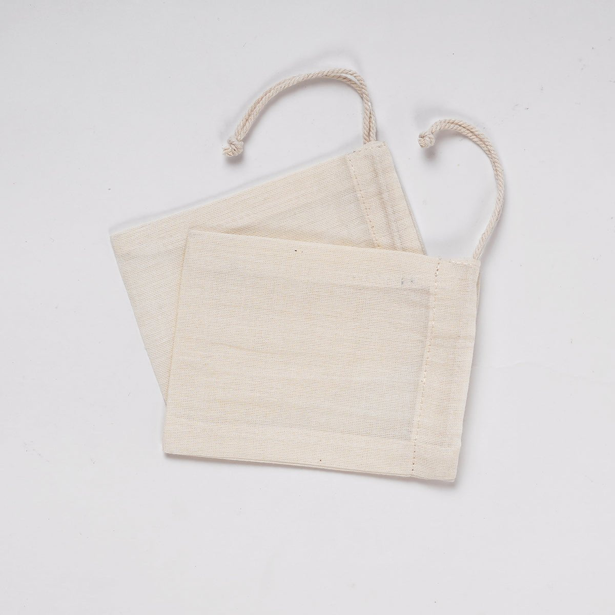 3"X 4" Pure Cotton Spice Pouch, Biodegradable and Reusable Premium Quality Muslin Drawstring Bag