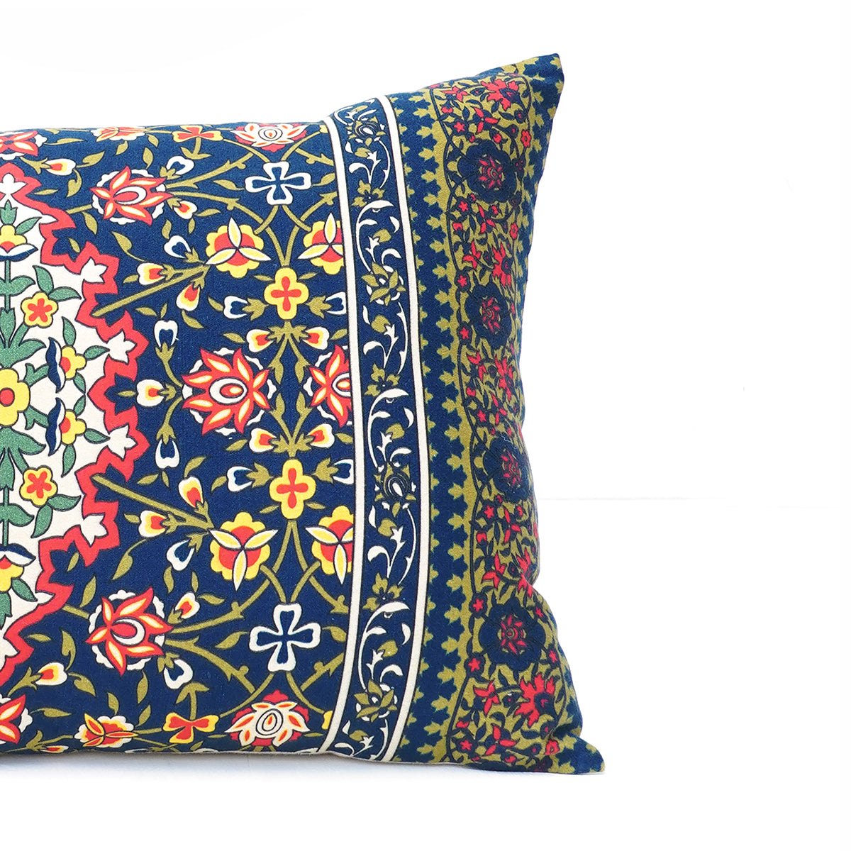 Persian pillow cover - Rich floral print in jewel tones