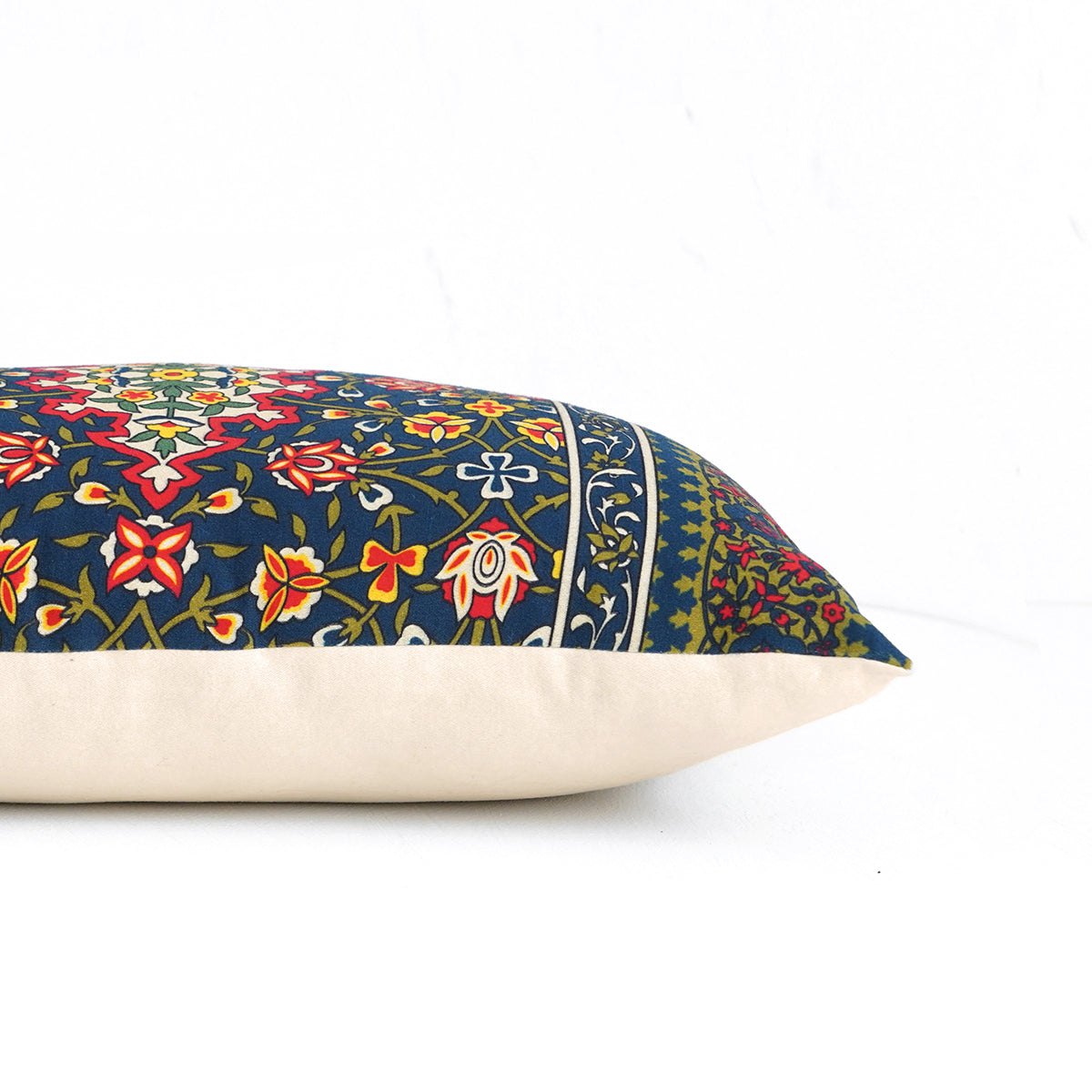 Persian pillow cover - Rich floral print in jewel tones