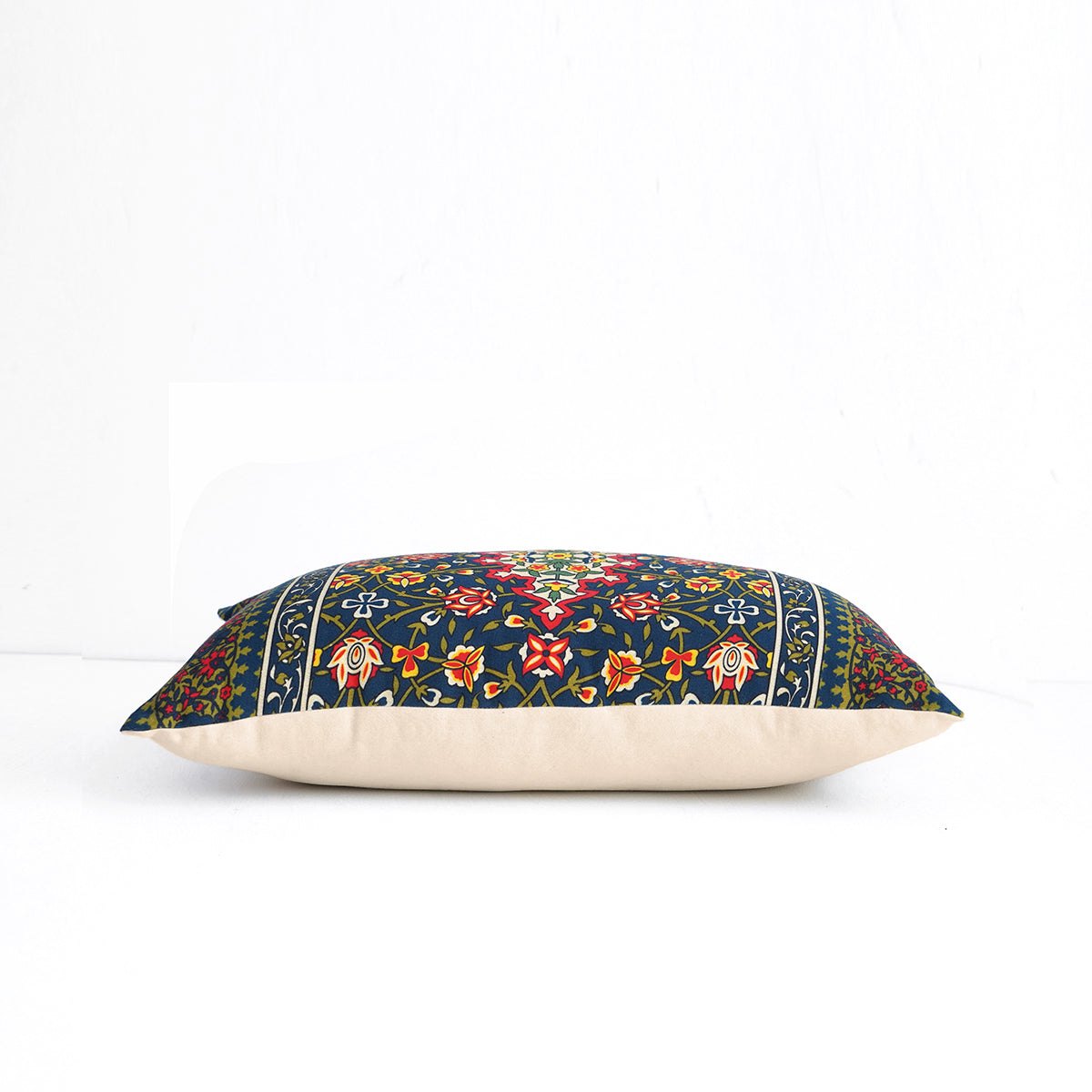 Persian pillow cover - Rich floral print in jewel tones