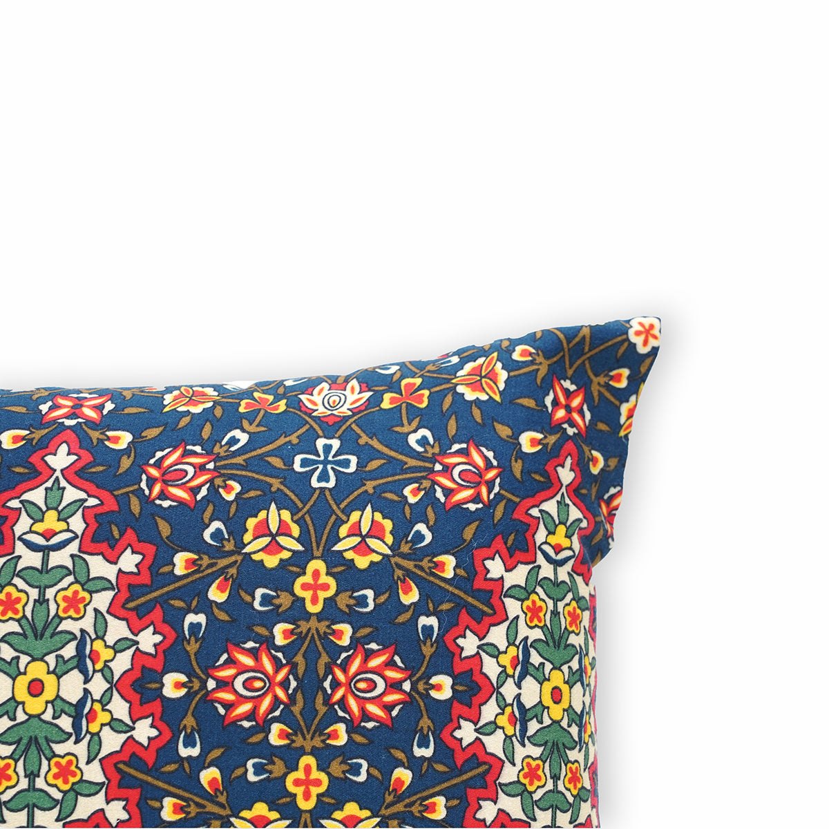Persian pillow cover - Rich floral print in jewel tones