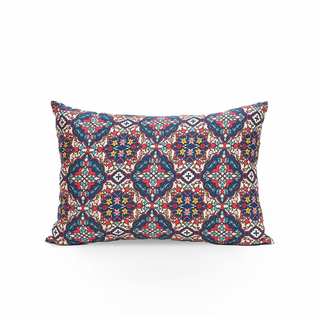 Persian pillow cover - Rich floral print in jewel tones