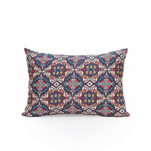 Persian pillow cover - Rich floral print in jewel tones