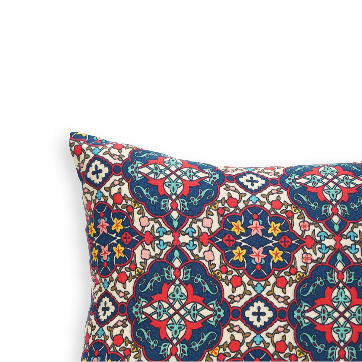 Persian pillow cover - Rich floral print in jewel tones