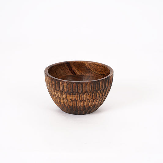 Tribal Carved Wooden bowl, tribal, 5X3 inches