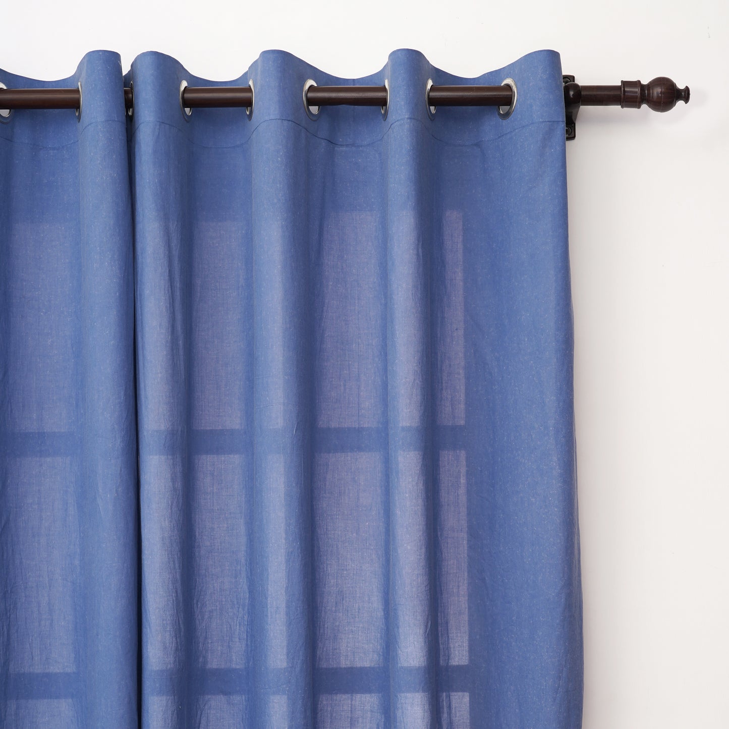 Curtain, Sheer cotton voile, denim blue, window panel, home decor, sizes available