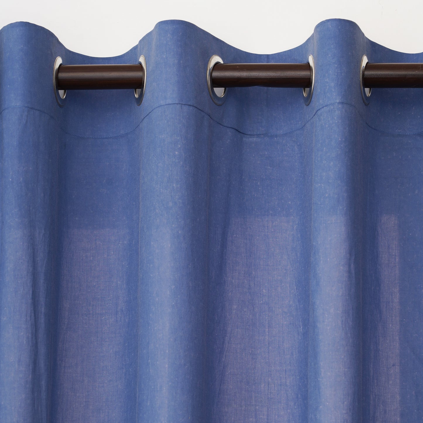 Curtain, Sheer cotton voile, denim blue, window panel, home decor, sizes available