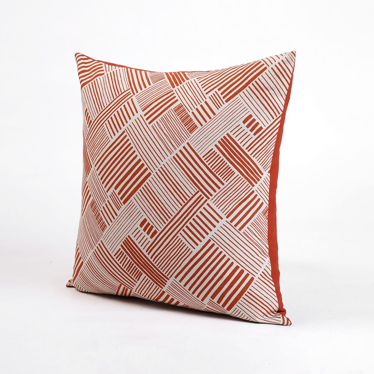 MODERN RETRO - Terracotta throw pillow cover, geometrical print, cotton pillow, sizes available.