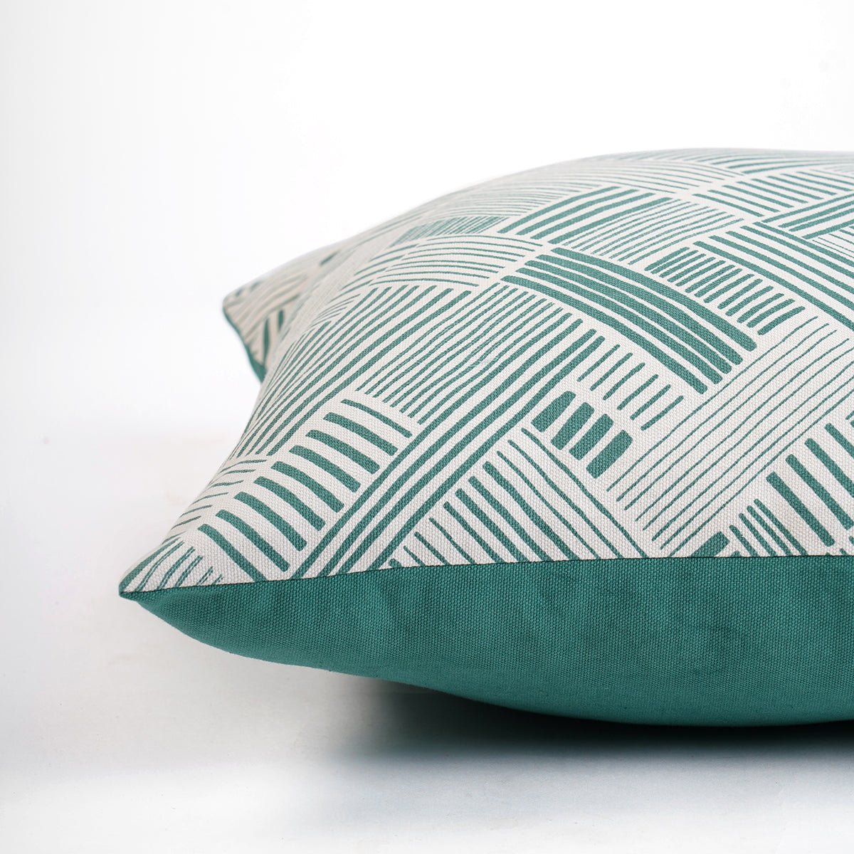 MODERN RETRO - Aqua Green throw pillow cover, geometrical print, cotton pillow, sizes available.