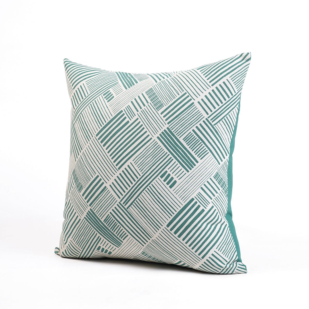 MODERN RETRO - Aqua Green throw pillow cover, geometrical print, cotton pillow, sizes available.