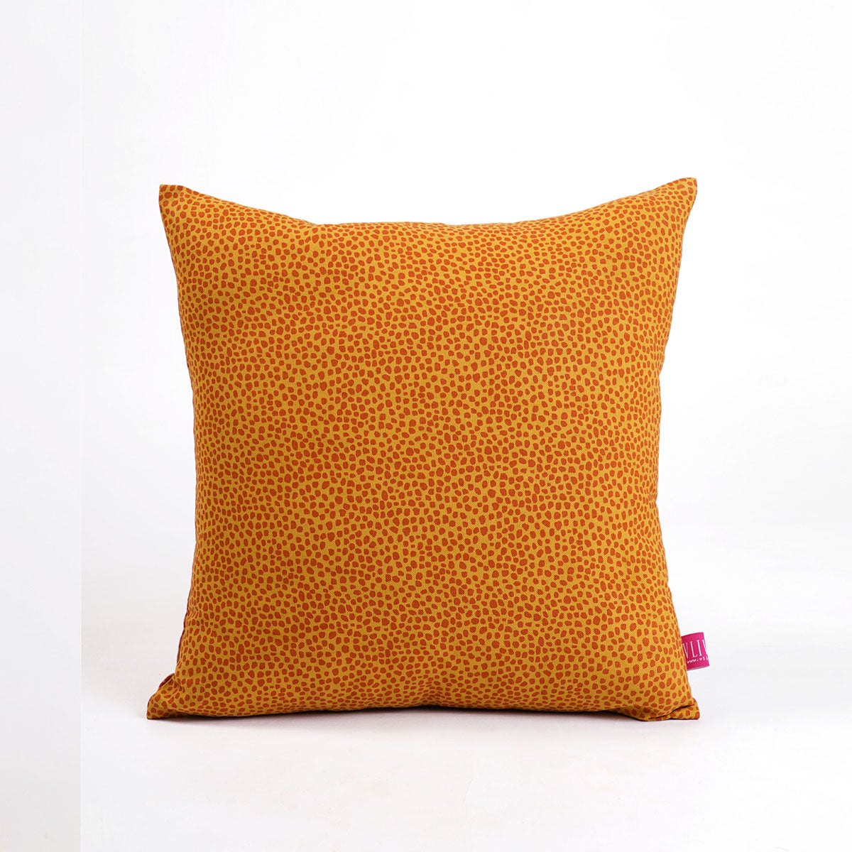 MODERN RETRO - Mustard Yellow & Terracotta reversible throw pillow cover, dot print, sizes available.