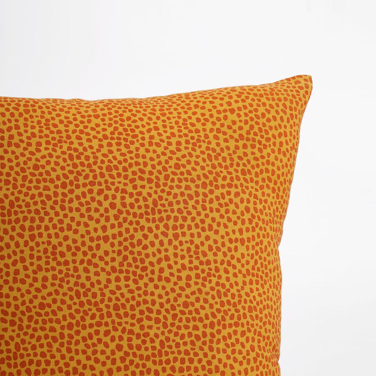 MODERN RETRO - Mustard Yellow & Terracotta reversible throw pillow cover, dot print, sizes available.