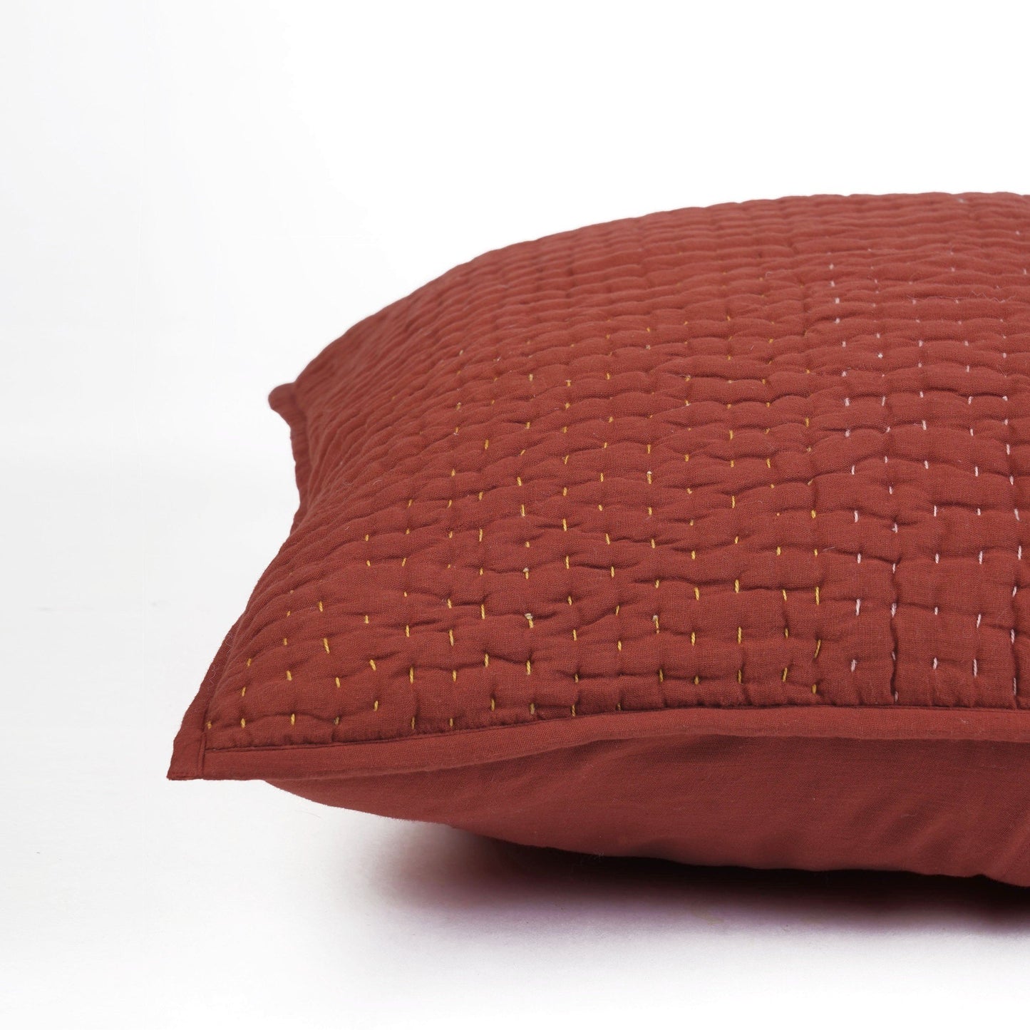 Terracotta Kantha quilted bed sets - hand quilted 4 layer muslin gauze, sizes available