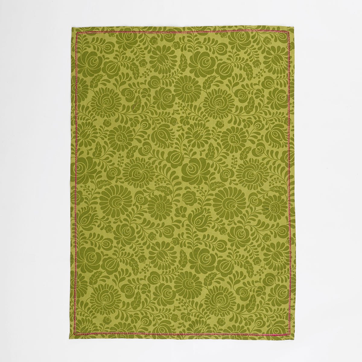 Matyo Green Printed Kitchen Towel, 100% cotton, size 20"X28"