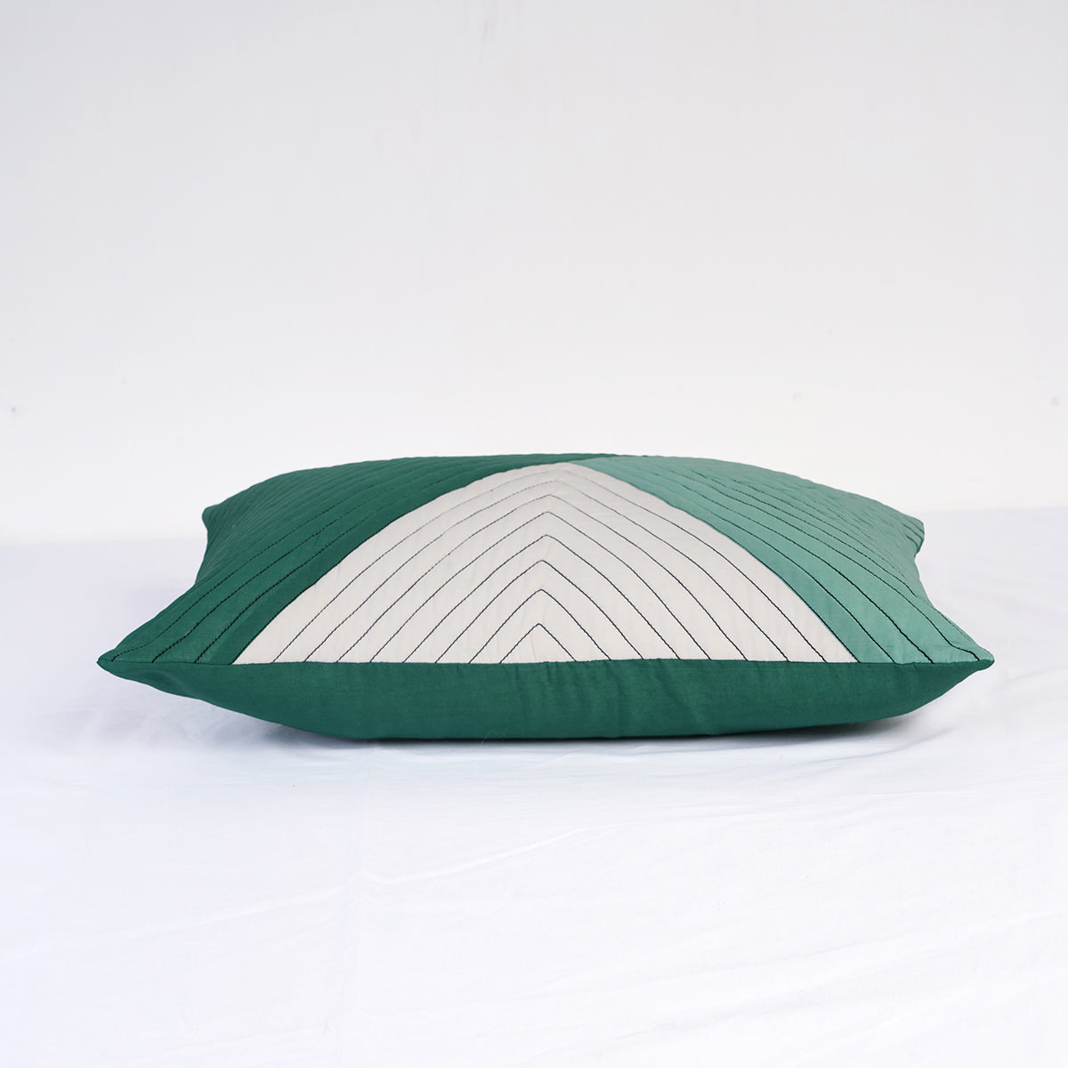 MODERN RETRO - Aqua Green patchwork and quilted pillow cover, colour block cushion cover, sizes available