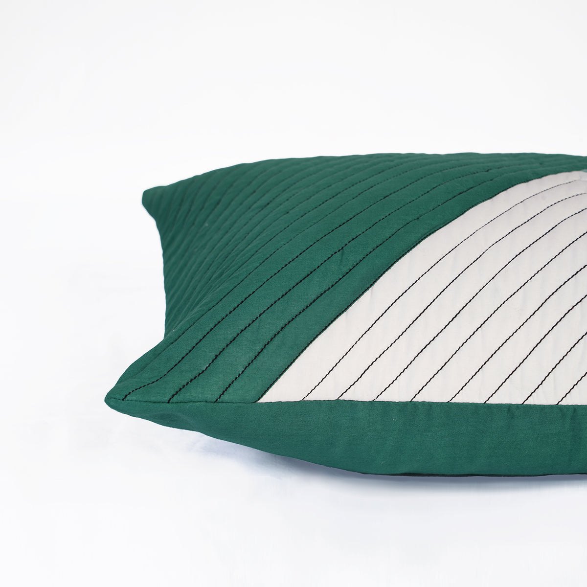 MODERN RETRO - Aqua Green patchwork and quilted pillow cover, colour block cushion cover, sizes available