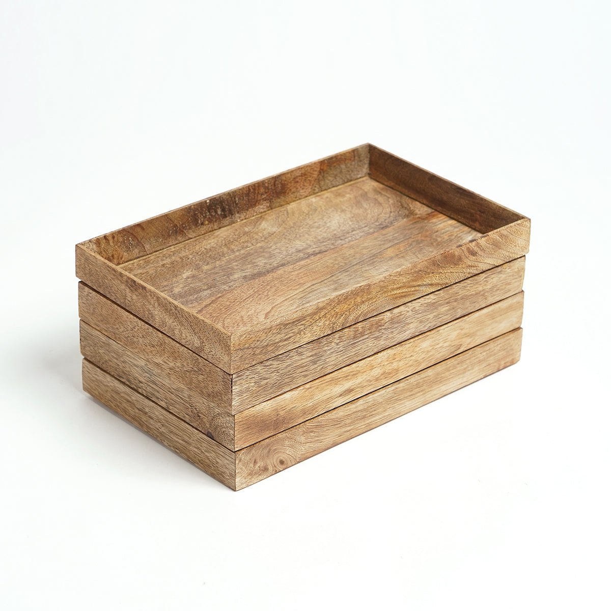 Medium rustic mango wood tray - size 6X10 inches