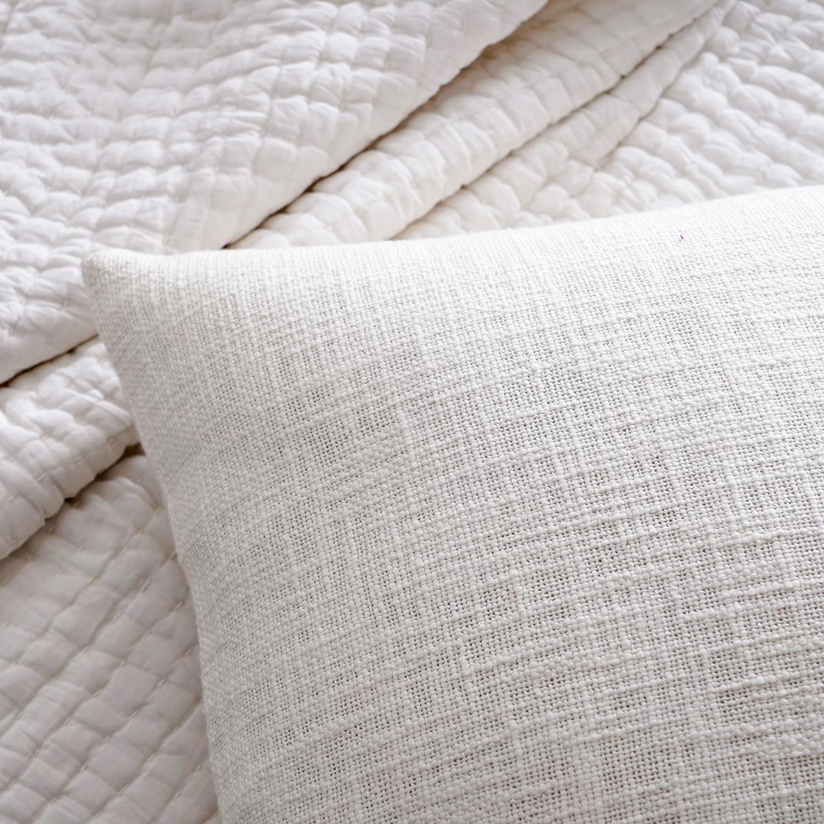 Natural White slub cotton Pillow cover, sizes available