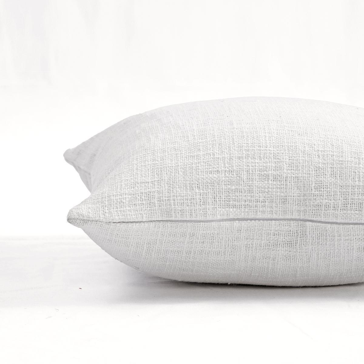 Natural White slub cotton Pillow cover, sizes available