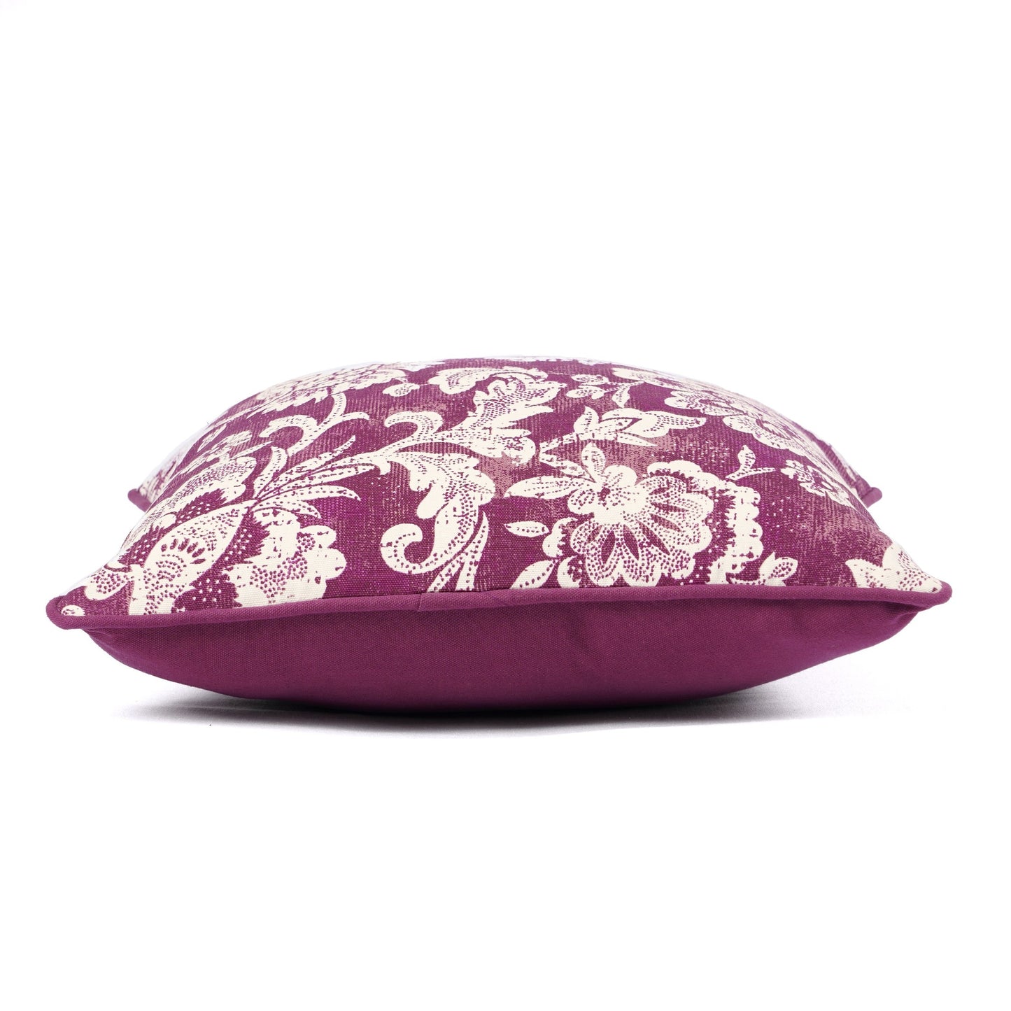 DOMINOTERIE - Plum Colour Printed Cotton Bed Runner Set - King / Queen / Twin Size - Vliving