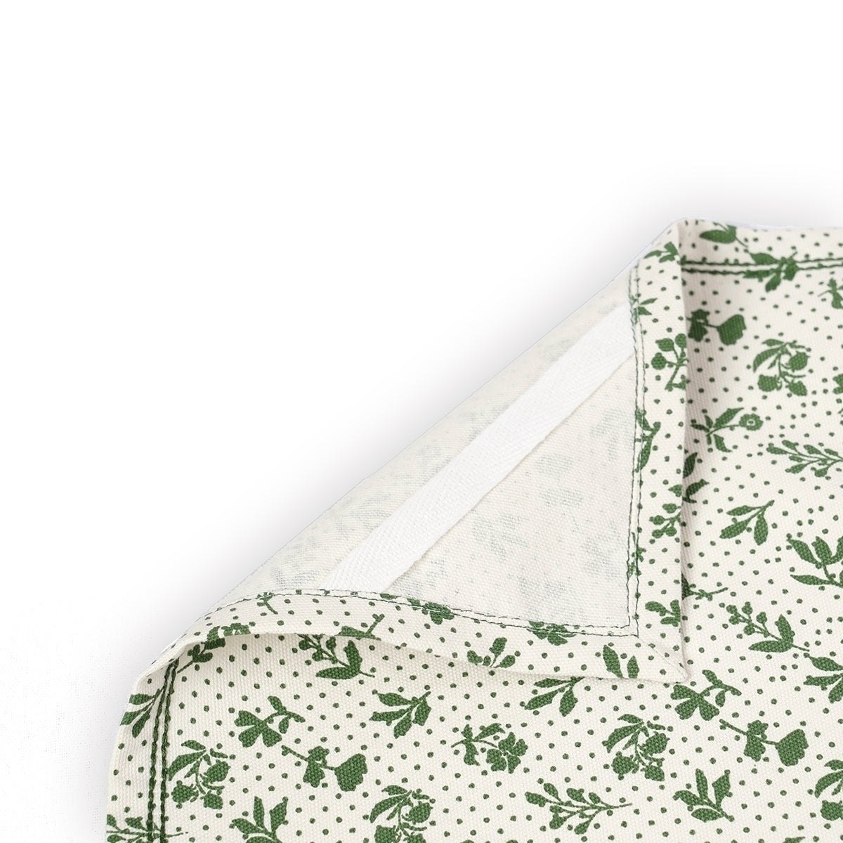 Green Printed Kitchen Towel, small floral pattern, 100% cotton, size 20"X28"
