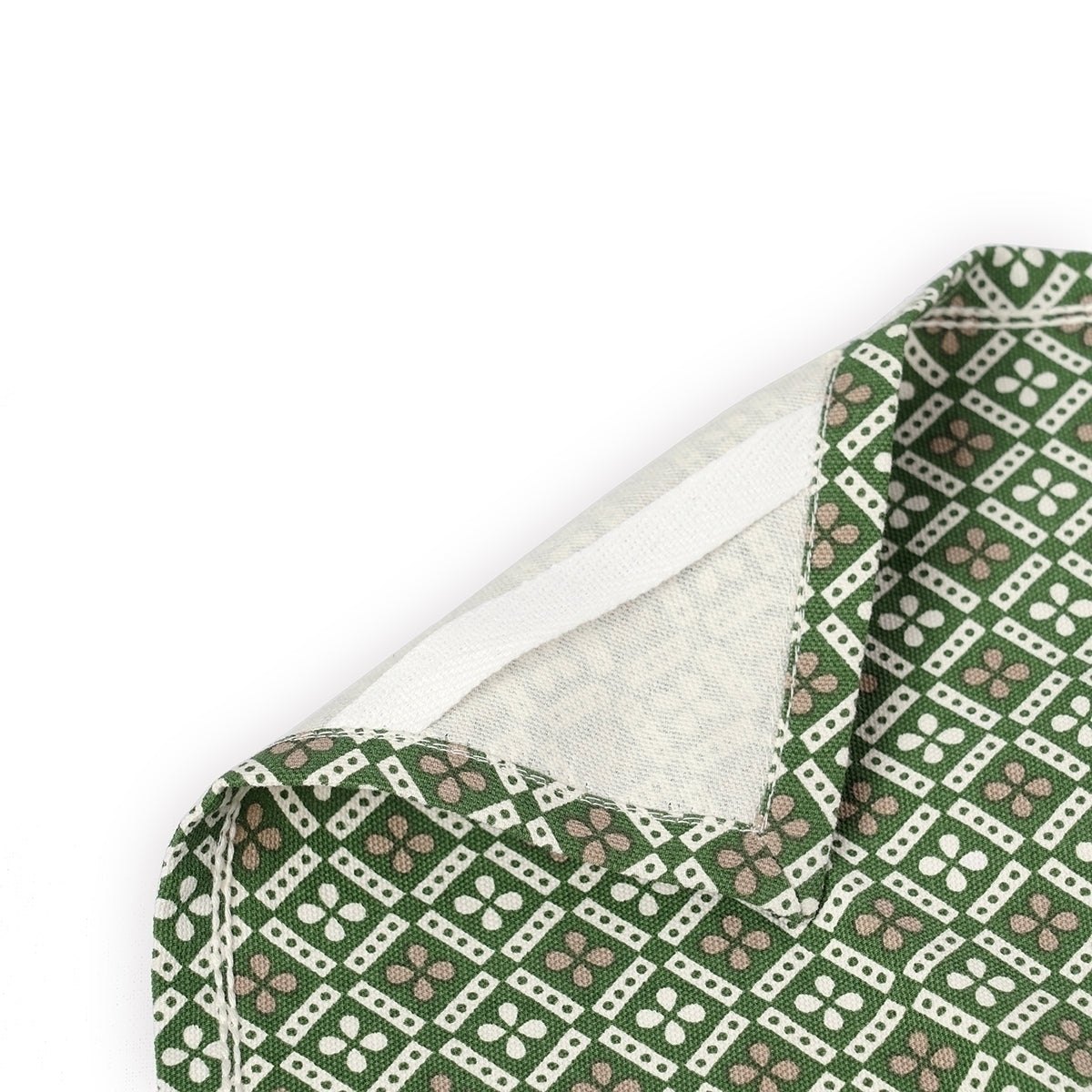 Green Printed Kitchen Towel, geometrical pattern, 100% cotton, size 20"X28"