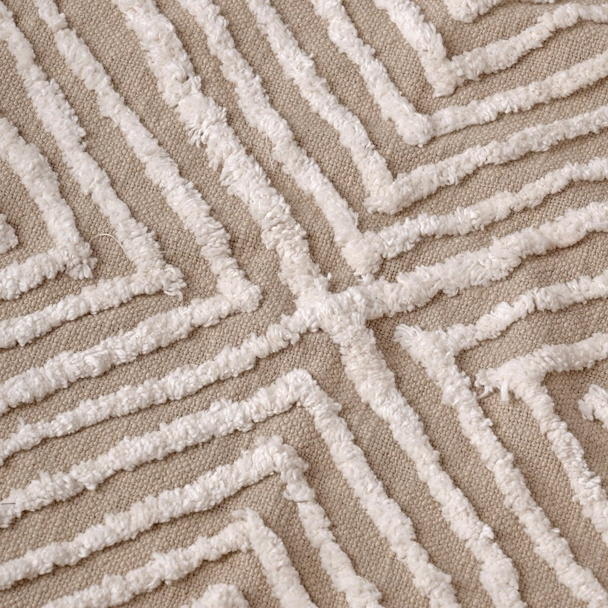 ZULU - Cotton tufted Throw blanket, couch throw, picnic blanket, 100% cotton, 50X60 inches