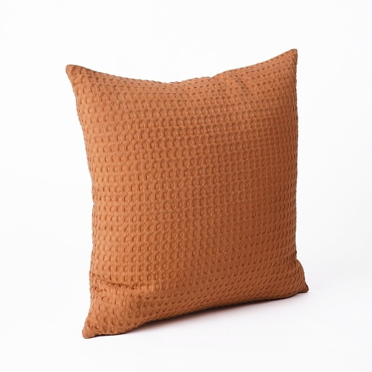 Burnt Sienna or Brown Waffle Reversible Cotton Pillow cover, sizes available