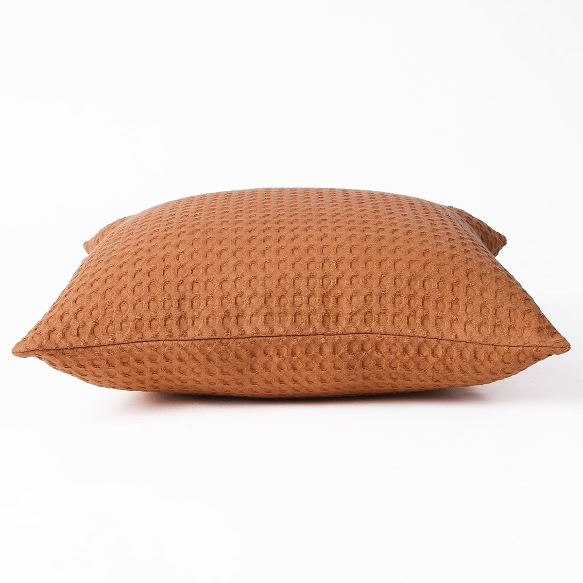Burnt Sienna or Brown Waffle Reversible Cotton Pillow cover, sizes available