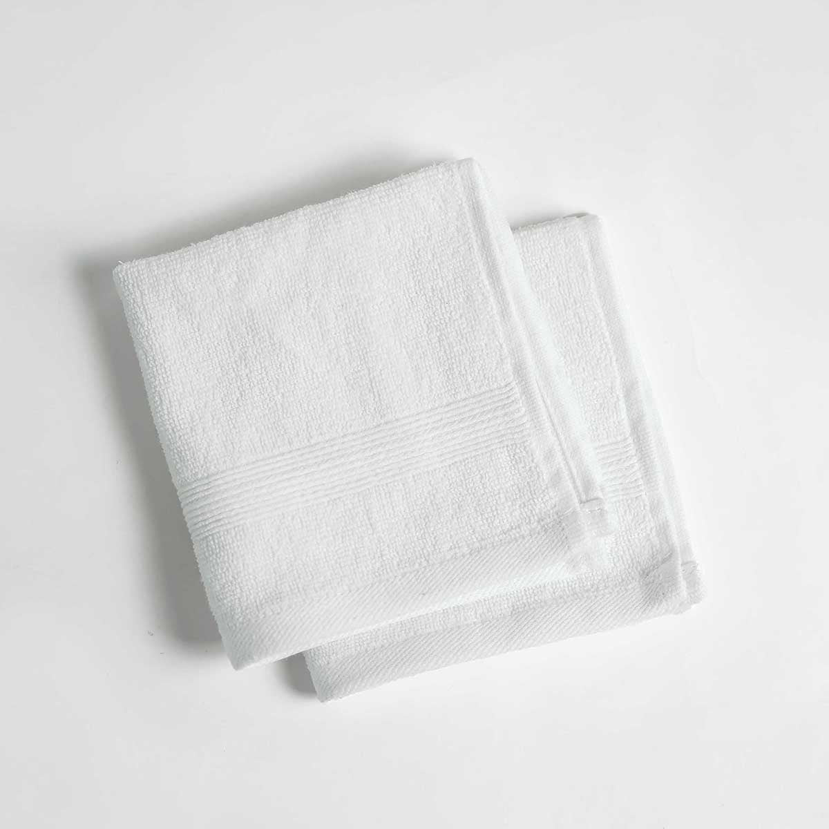 Face towels, set of 2, set of 4, set of 6, white colour