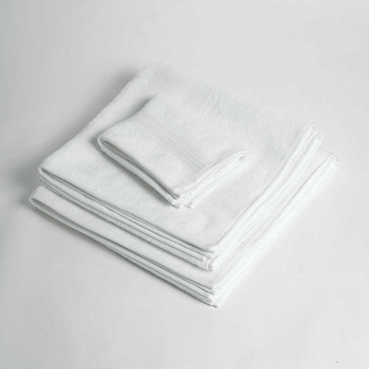Bath towels, set of 3, white colour