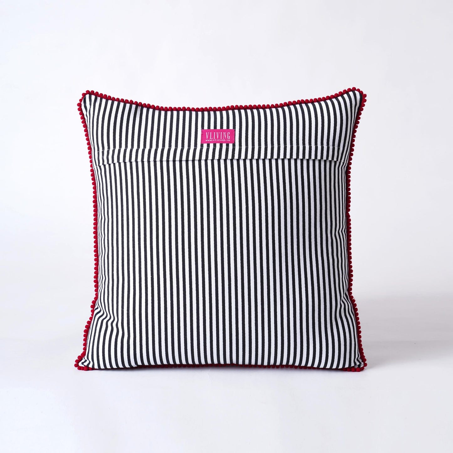 Christmas pillow cover, charcoal and red colour, embroidery, cotton pillow cover, sizes available
