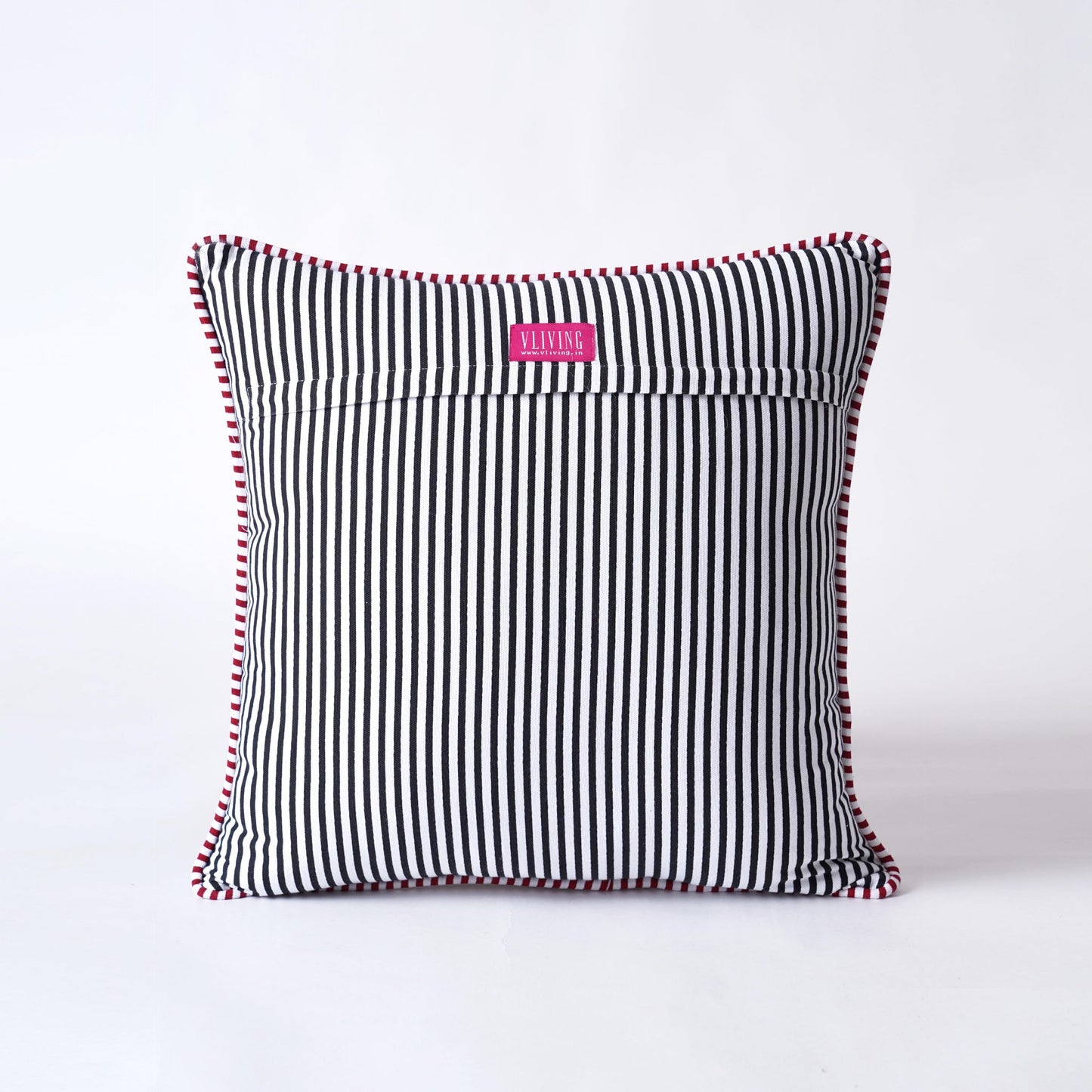 Christmas pillow cover, Poinsettia pattern, black and white, standard size 16X16 inches, other sizes available