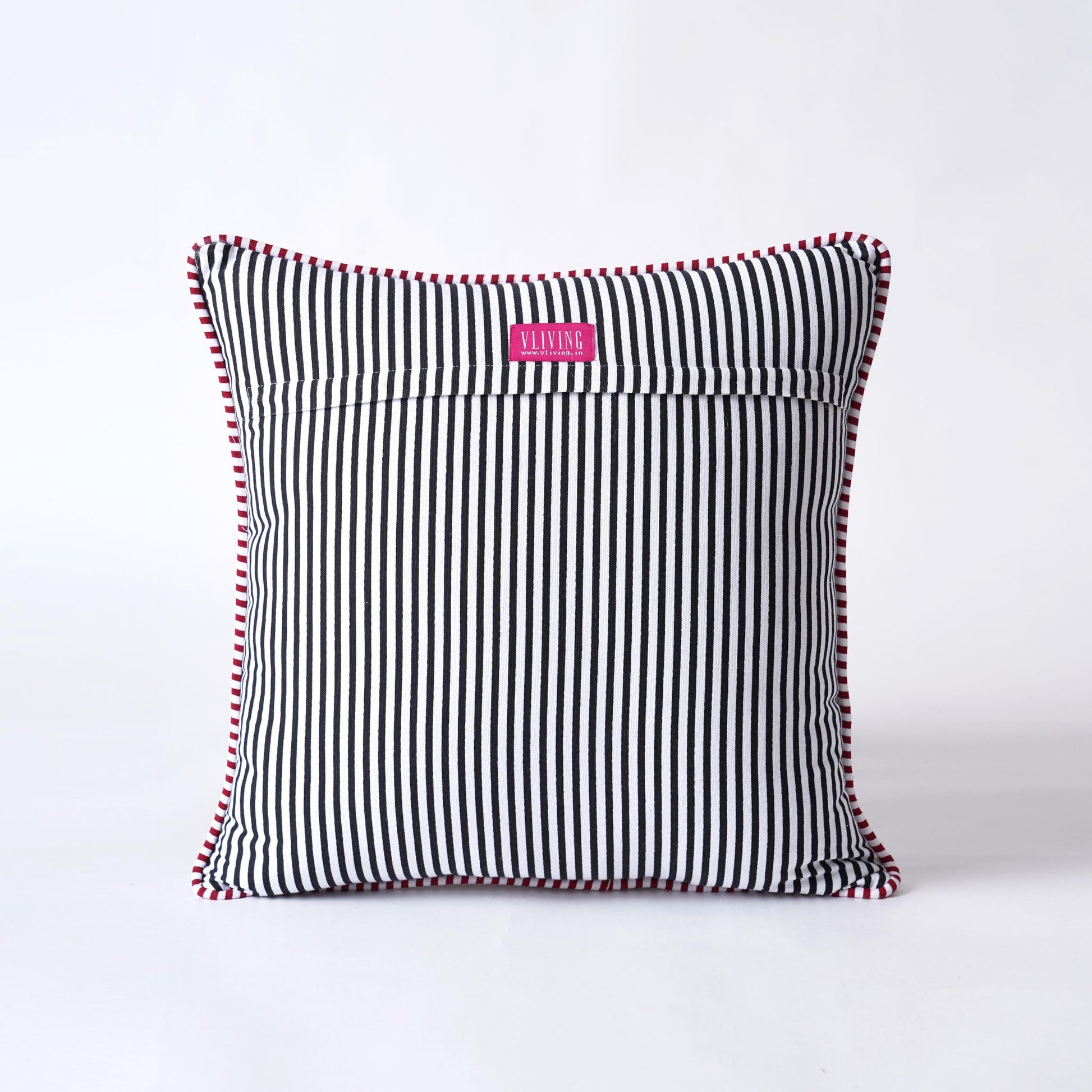 Christmas pillow cover, Poinsettia pattern, black and white, standard size 16X16 inches, other sizes available