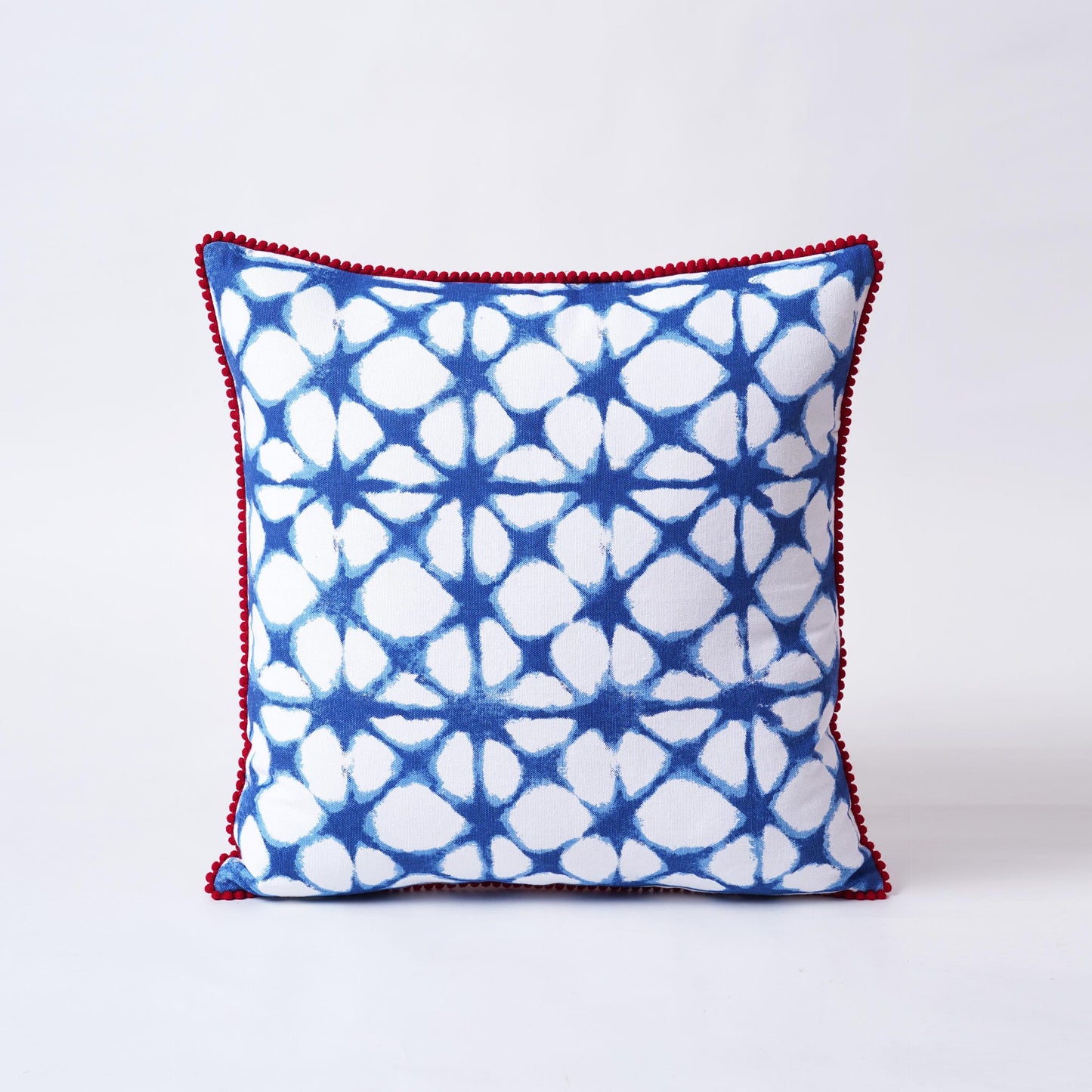 Pillow cover, Tie dye prism pattern, Blue and white, standard size 16X16 inches, other sizes available