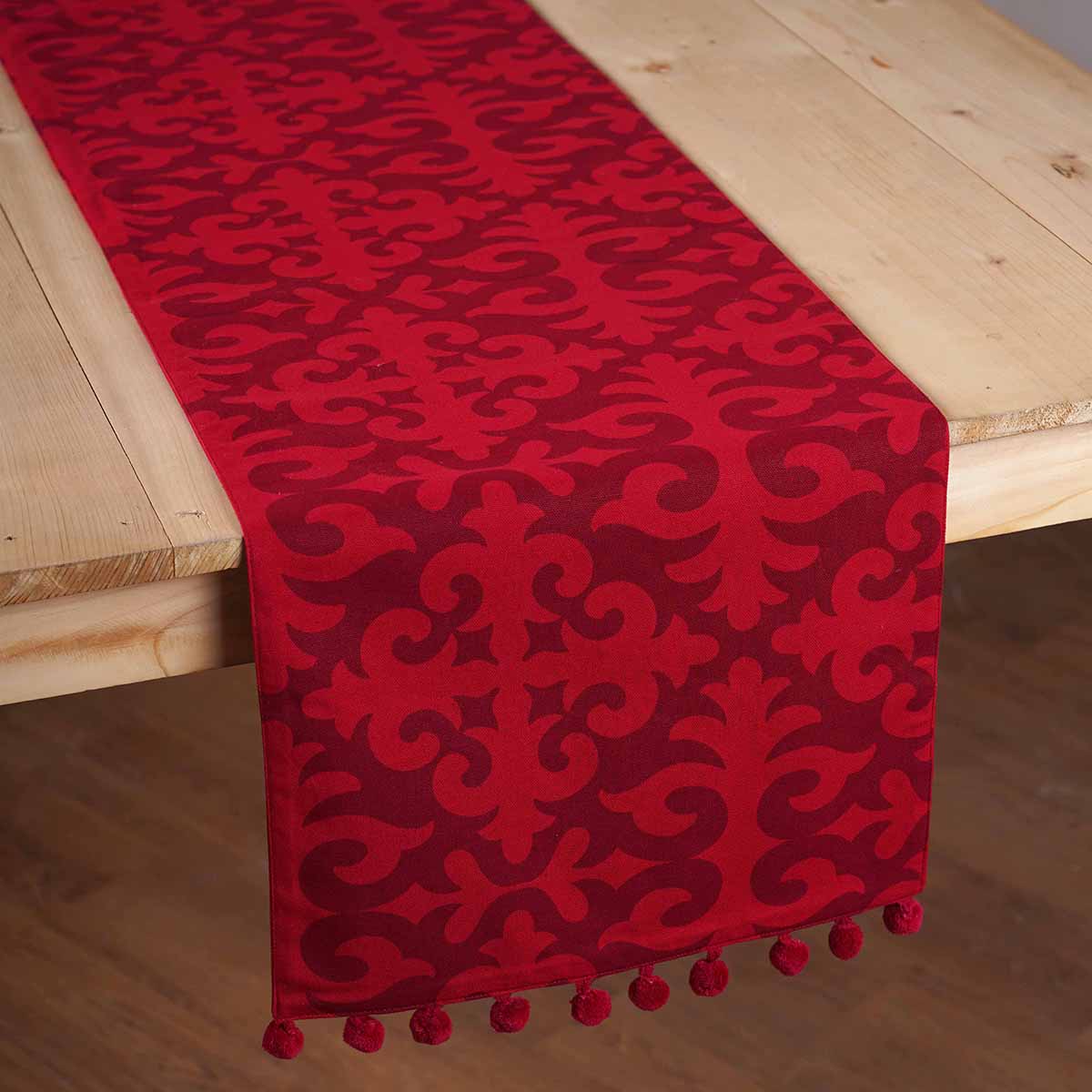 Christmas Red table runner, moroccan print, cotton bohemian table runner, sizes available