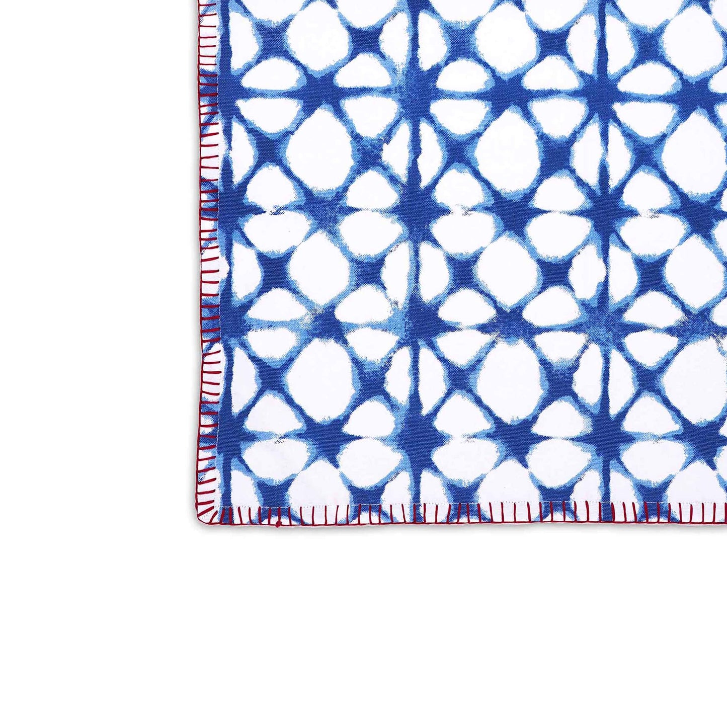 PRISM cotton Table napkin, blue tie dye print on white