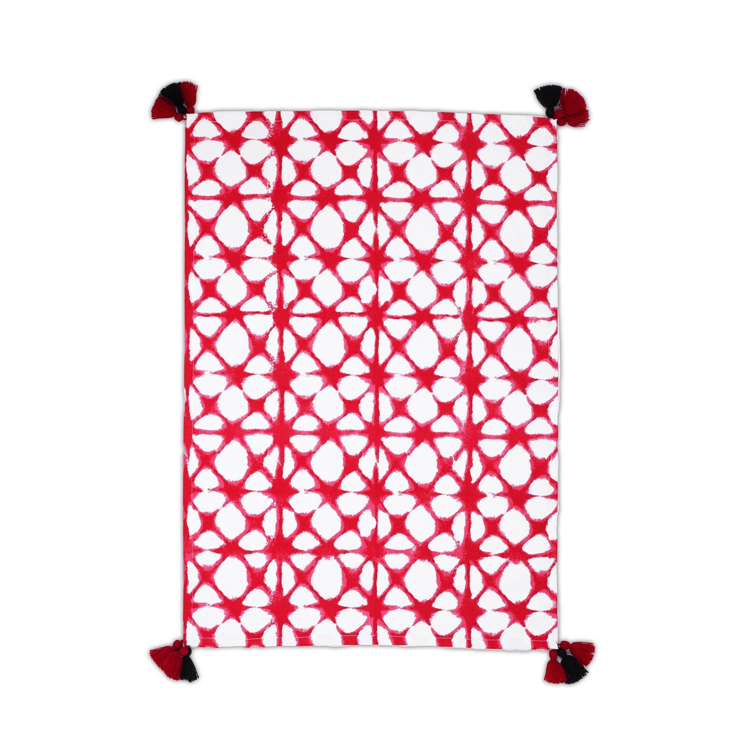 PRISM - Red Tie Dye Prism Pattern Kitchen Towel, geometrical pattern, 100% cotton, size 20"X28"