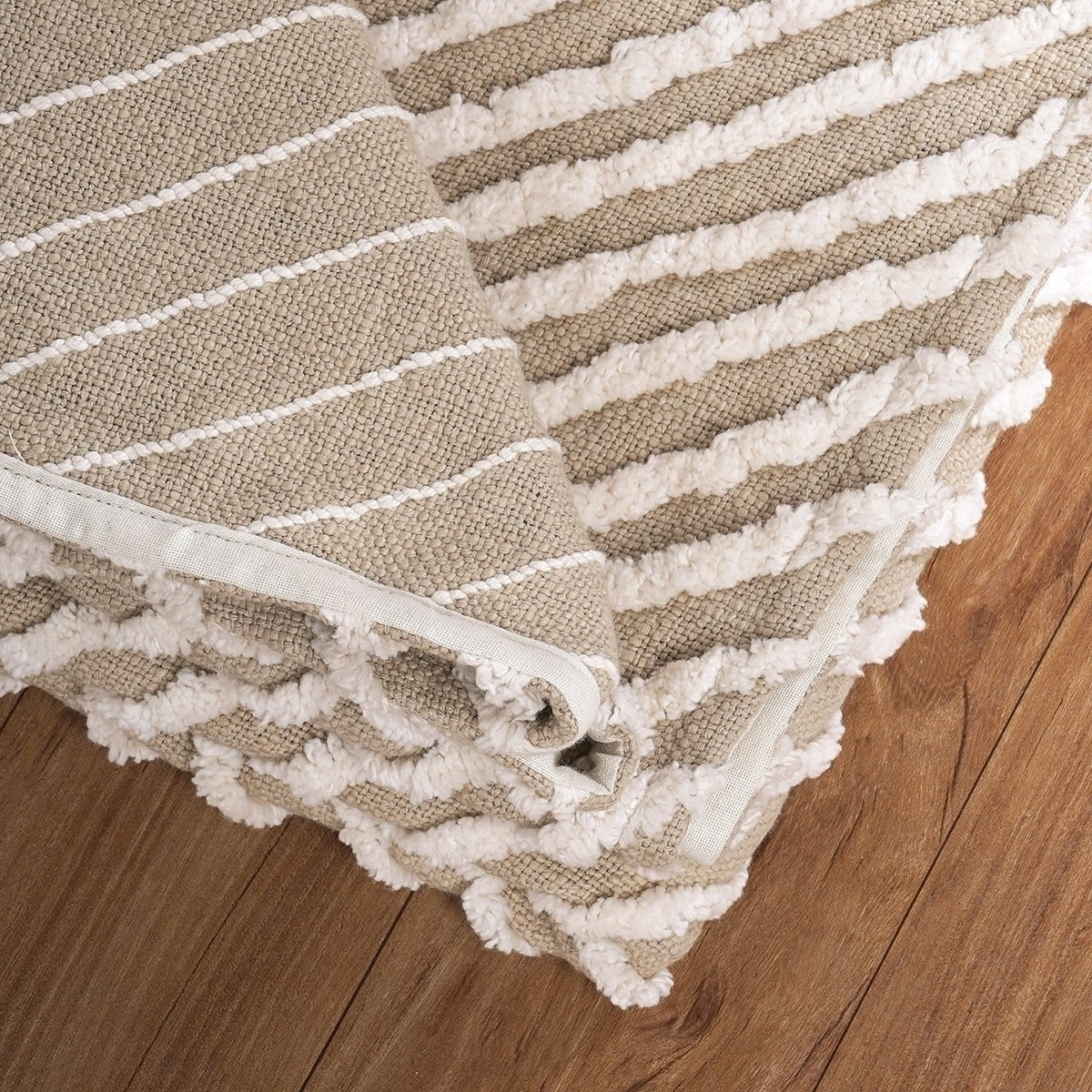 ZULU - Cotton tufted Throw blanket, couch throw, picnic blanket, 100% cotton, 50X60 inches