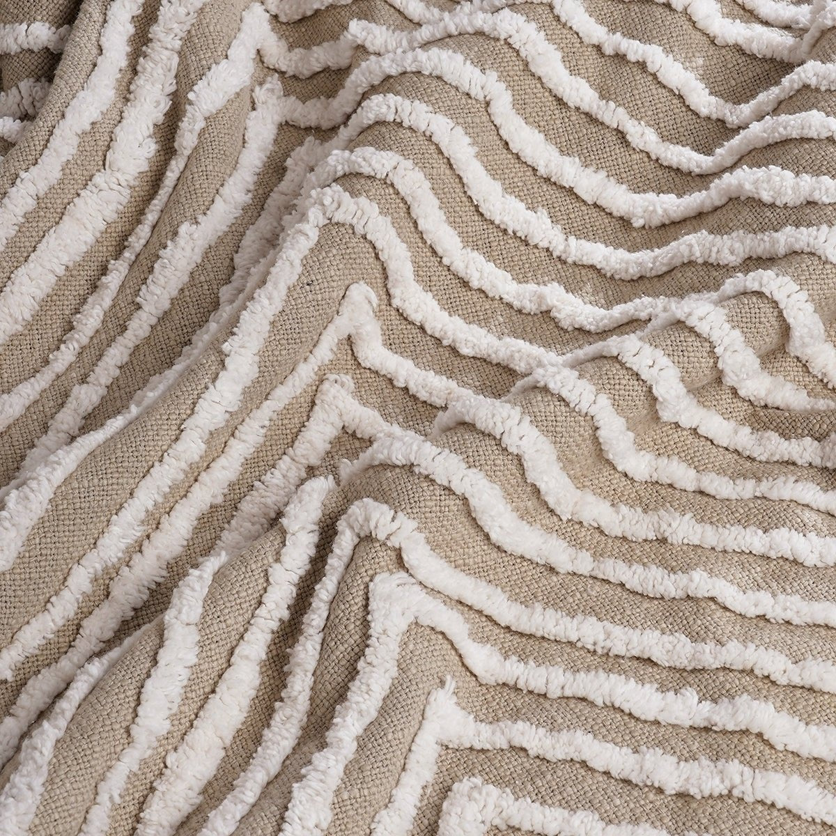 ZULU - Cotton tufted Throw blanket, couch throw, picnic blanket, 100% cotton, 50X60 inches