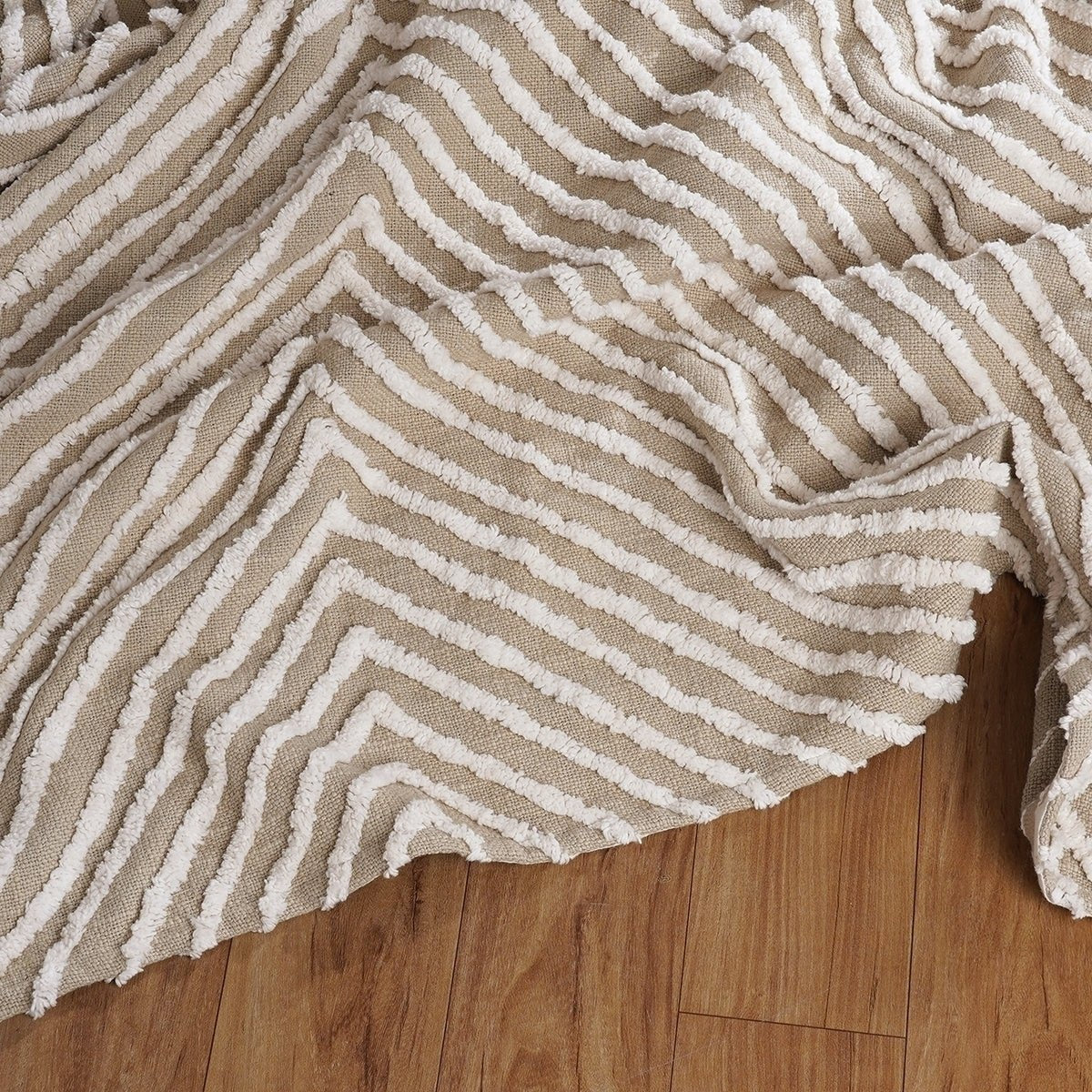 ZULU - Cotton tufted Throw blanket, couch throw, picnic blanket, 100% cotton, 50X60 inches