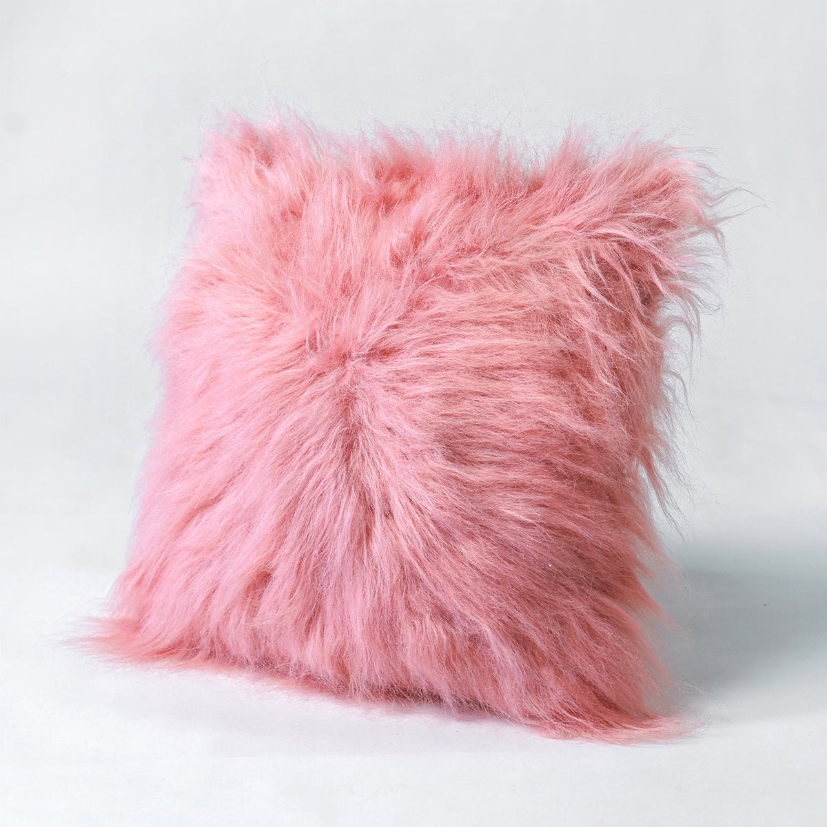 Faux Fur Blush Throw Pillow Cover, sizes available