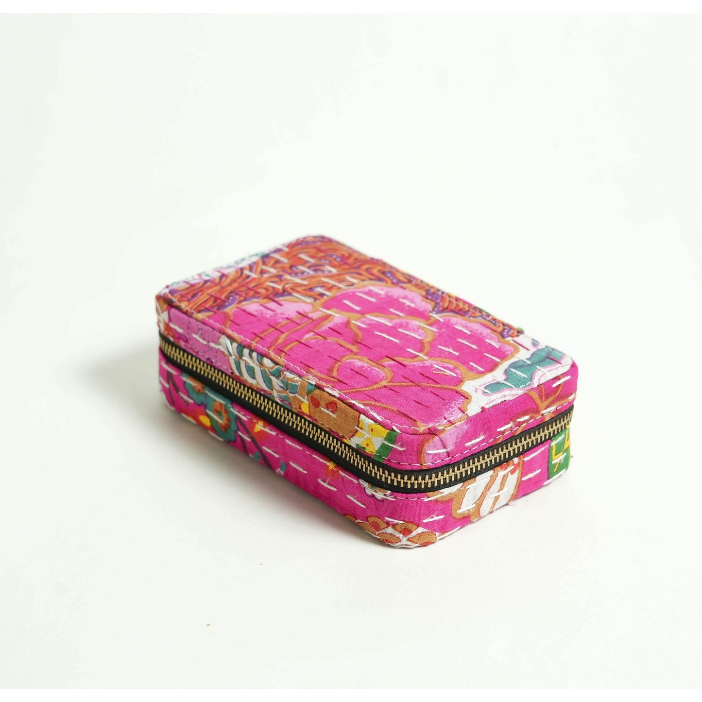 Kantha Hot Pink Rectangular Jewellery Box