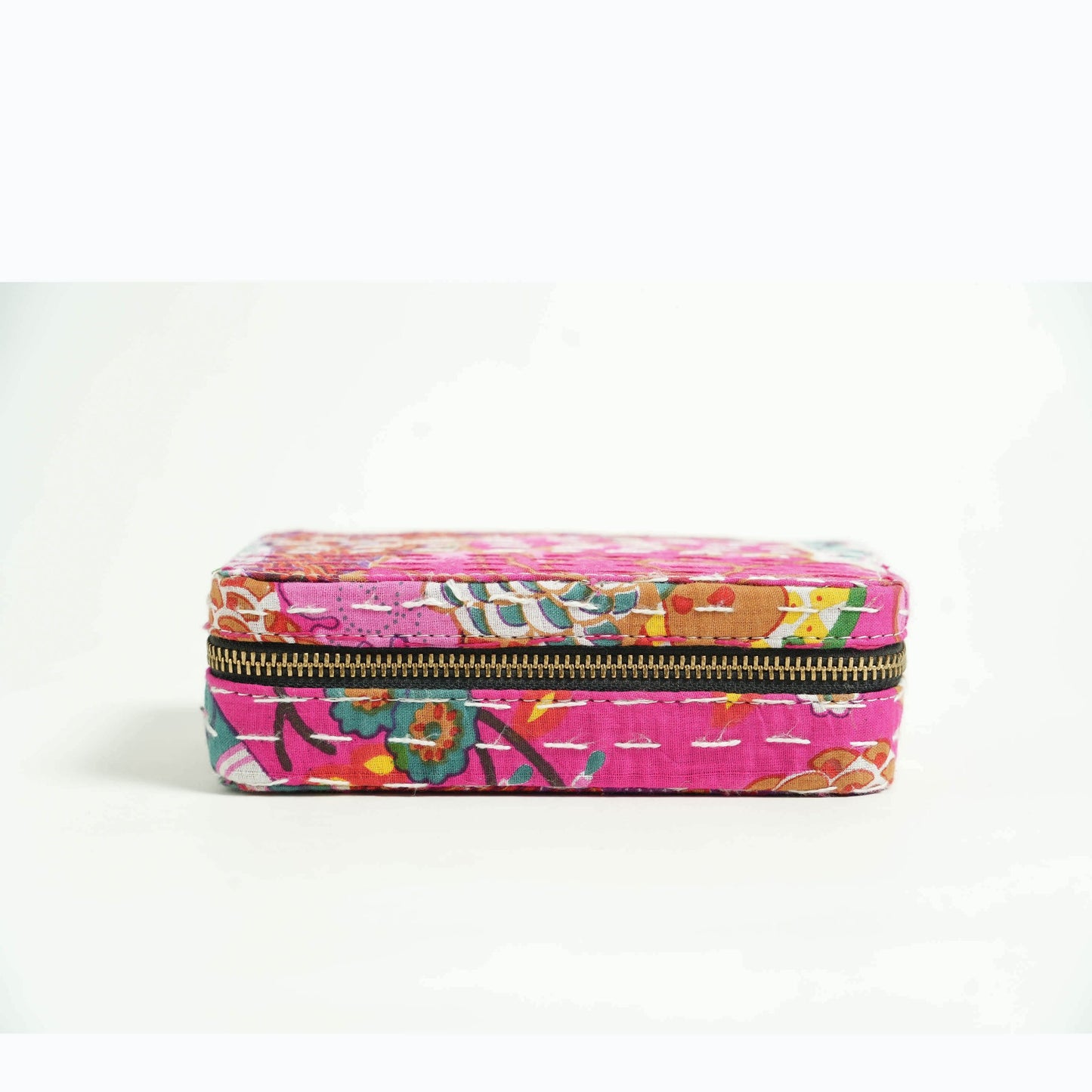Kantha Hot Pink Rectangular Jewellery Box