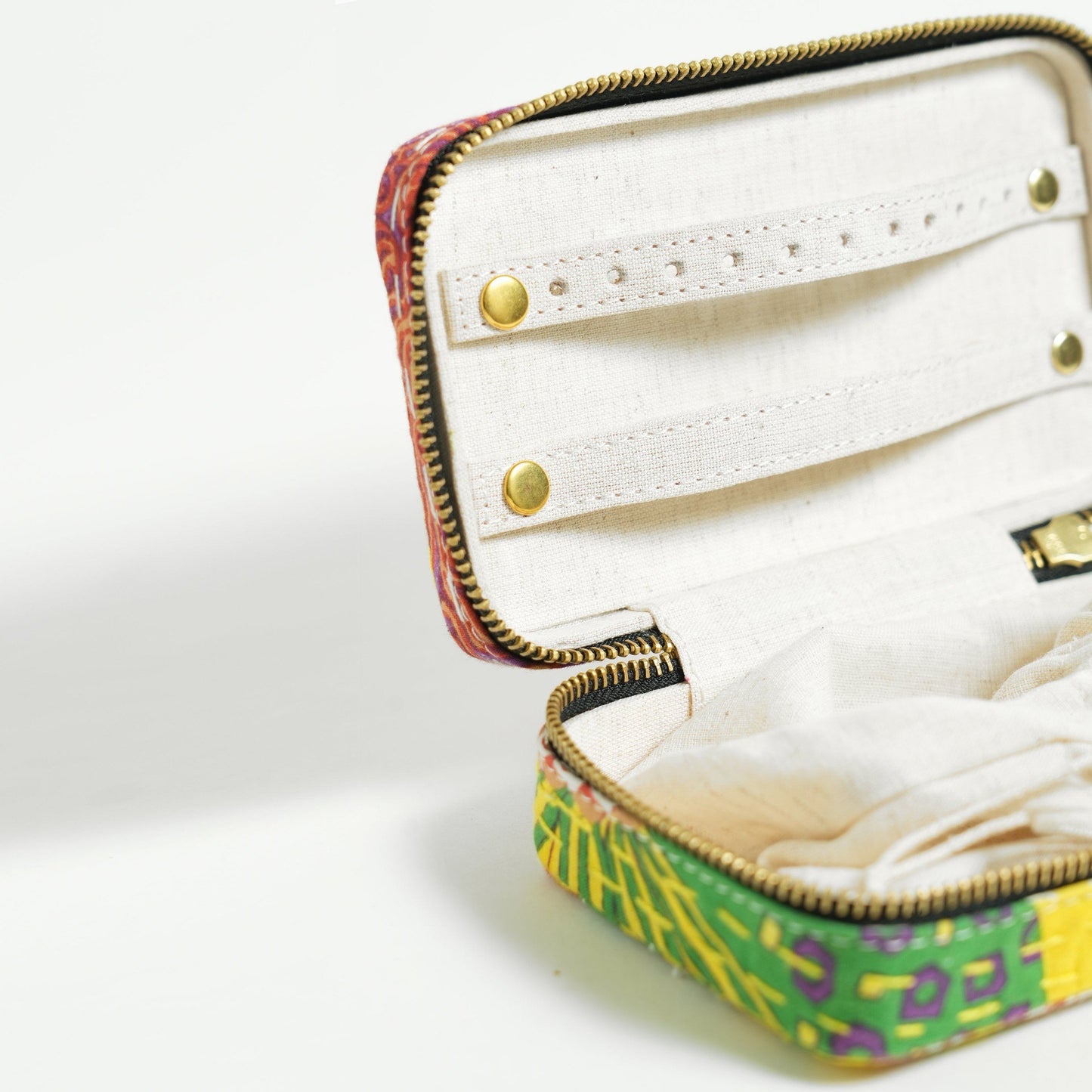 Kantha Yellow Rectangular Jewellery Box