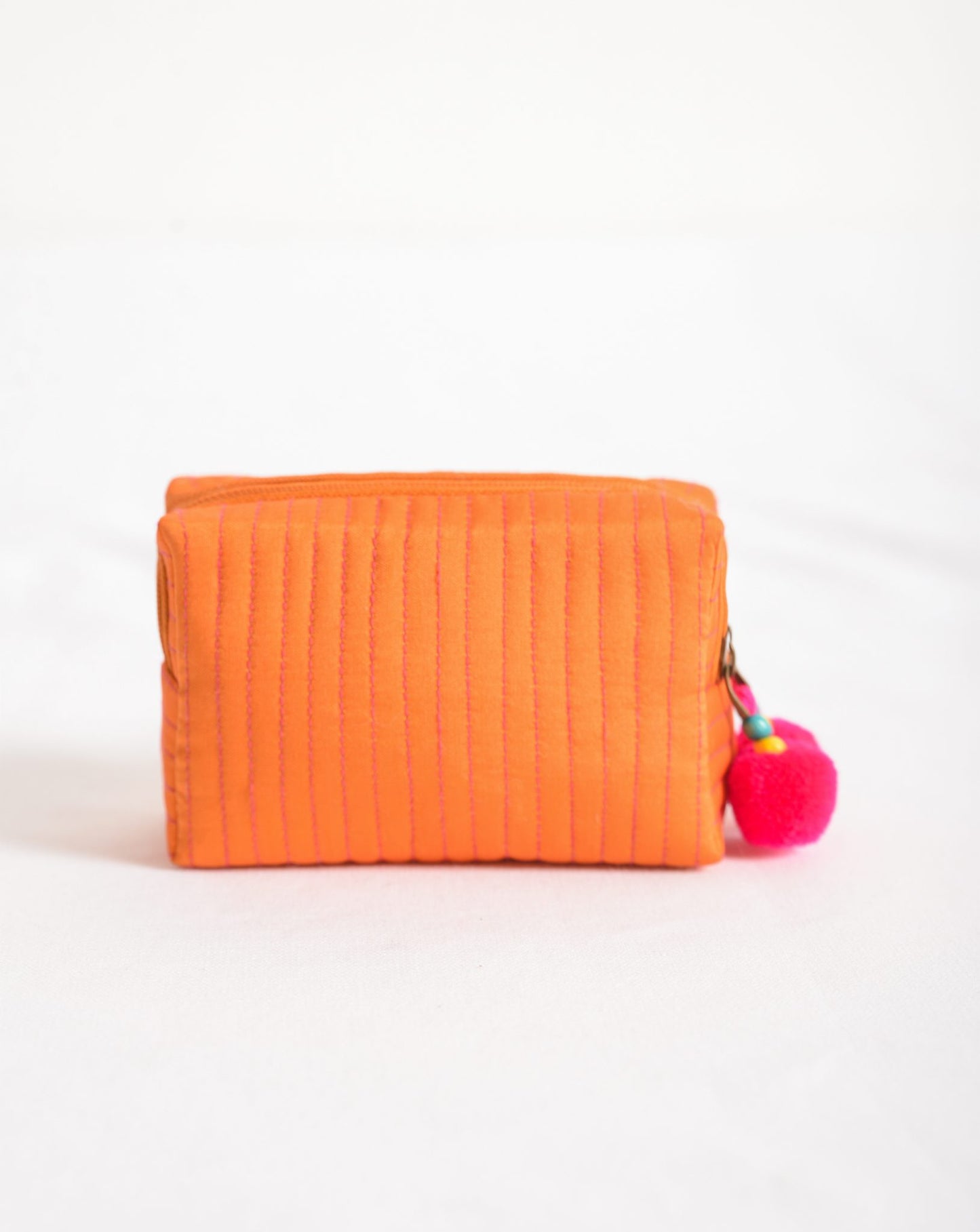 Small orange pouch - double pocket