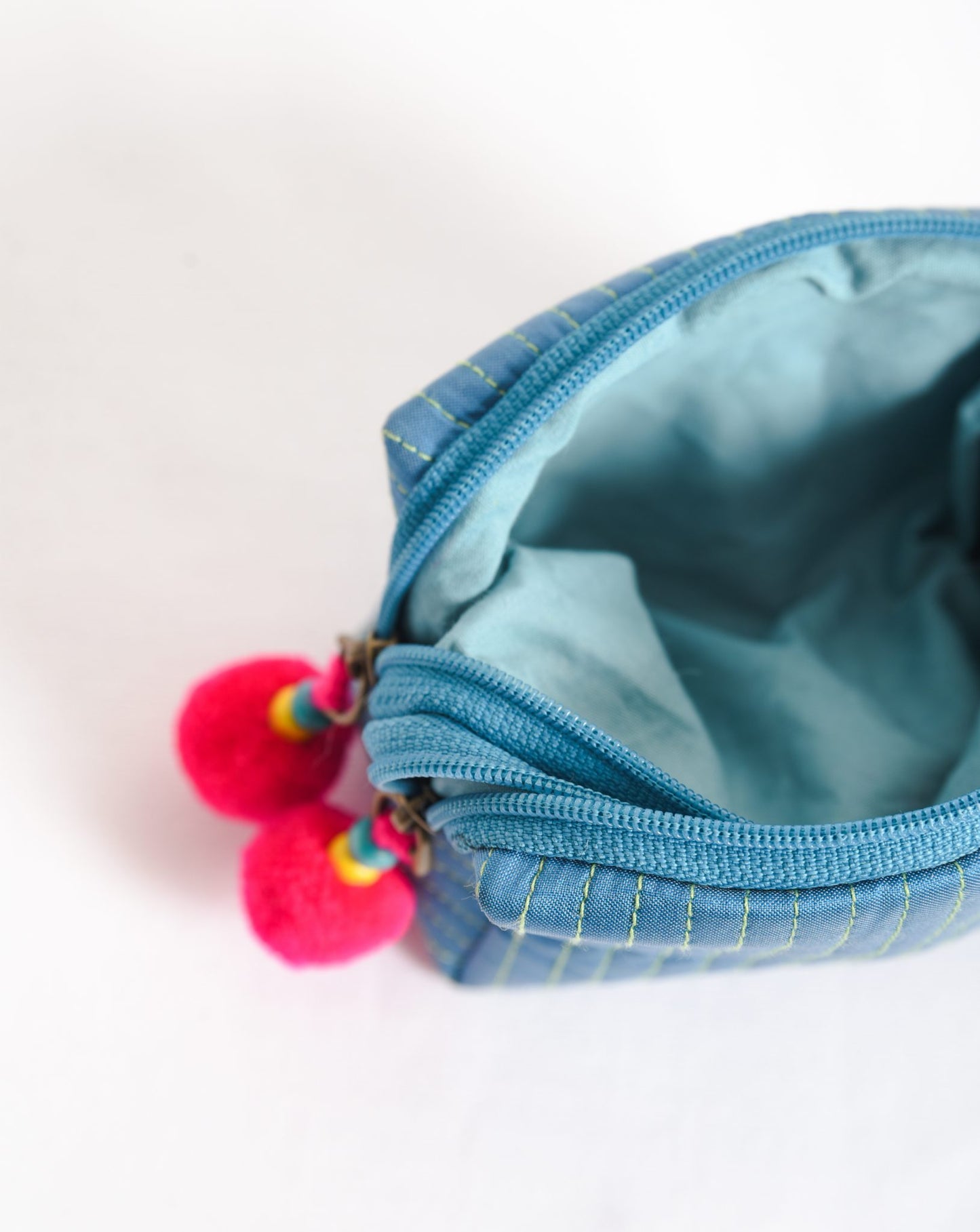 Small turquoise pouch - double pocket