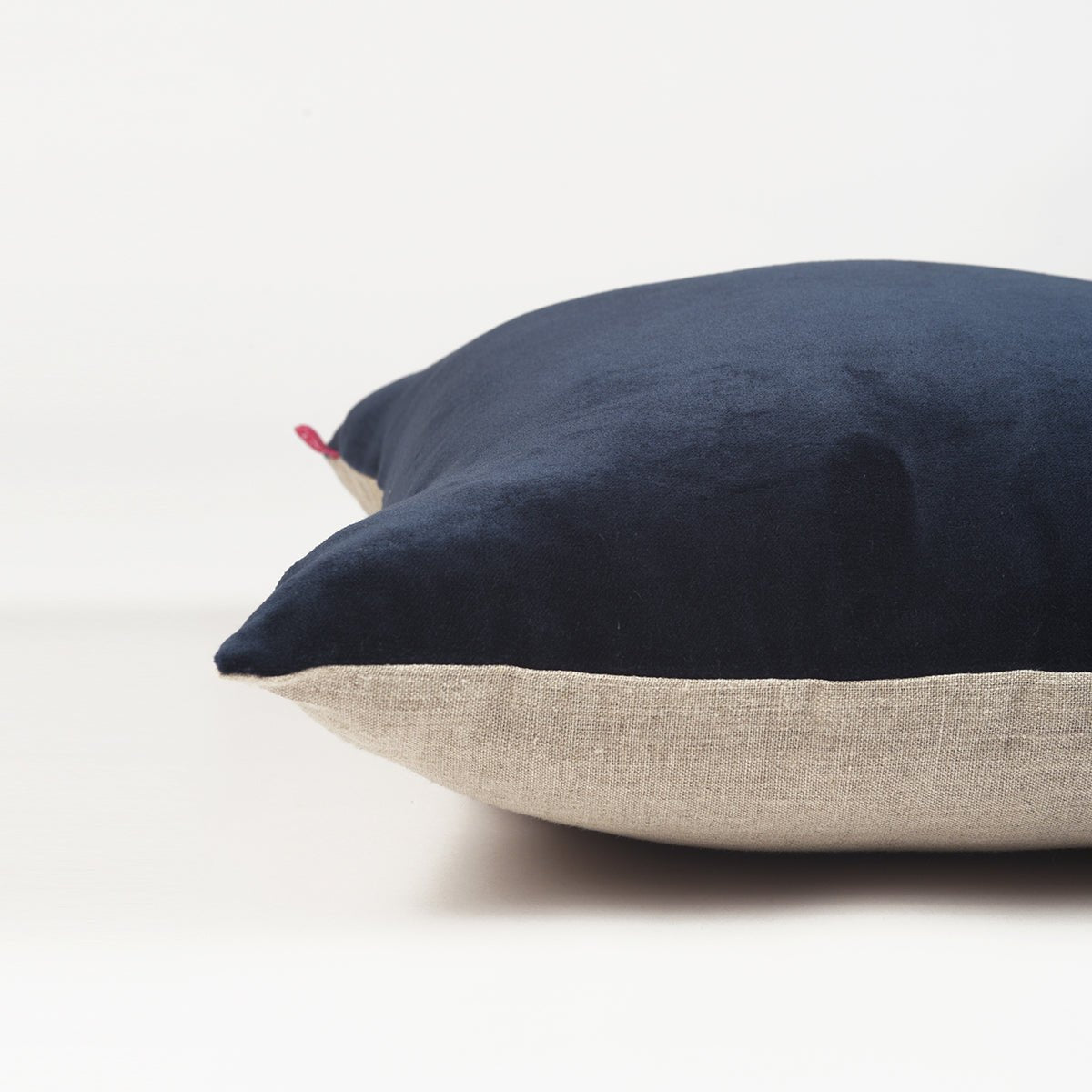 Blue grey velvet and Linen Reversible Pillow cover, autumn fall colour pillow, sizes available