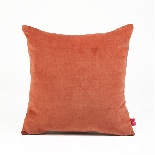 Rust Velvet and Linen Reversible Cushion cover