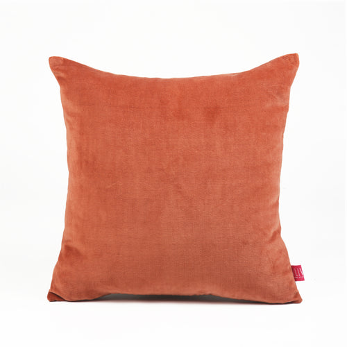 Rust Velvet and Linen Reversible Cushion cover